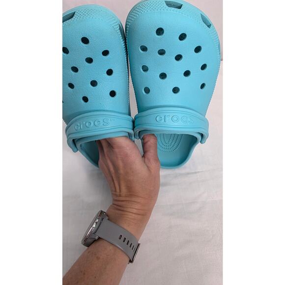 CROCS Turquoise Unisex Slip on Clogs Shoes Sandals Women's 8 - Picture 8 of 11